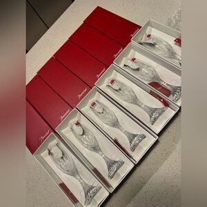 Baccarat Massena Champagne Flutes NIB Retail $530 per Pair,  (6 available)  NIB